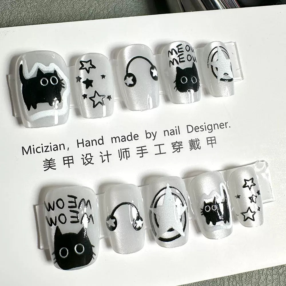 π Meow Stars Press-On Nails by AuraNails π