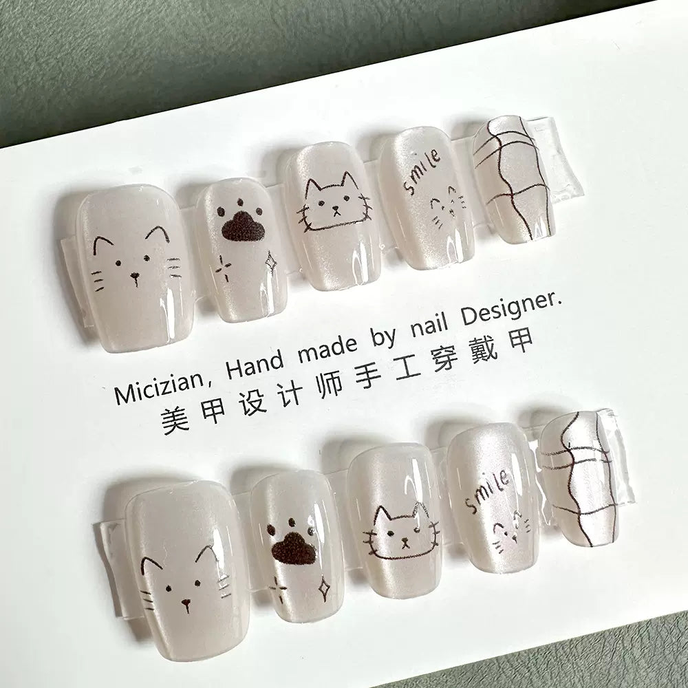π Kitty Smile Press-On Nails by AuraNails π